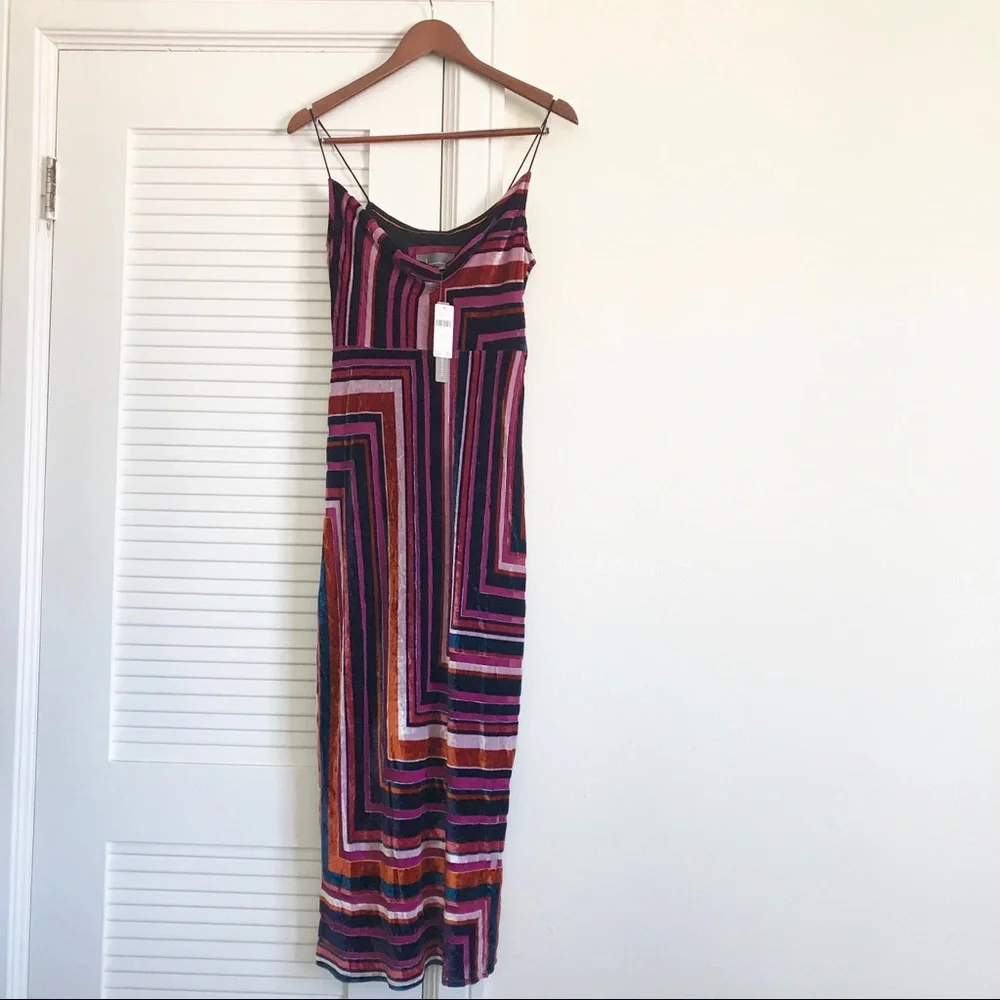Anthropologie Tina Velvet Midi Dress Size Small NWT - Picture 2 of 16